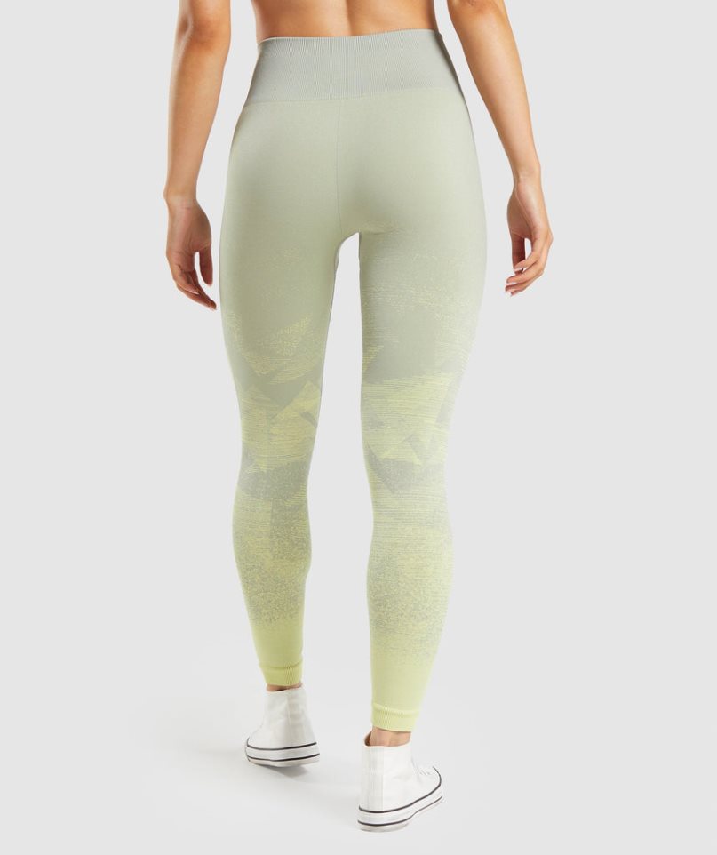 Women's Gymshark Adapt Ombre Seamless Leggings Mint | CA 8607NA